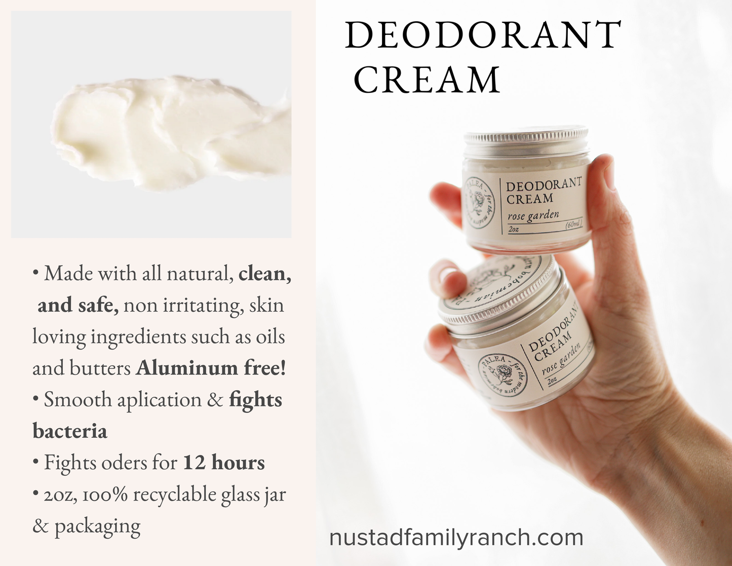 Natural Deodorant that works | Aluminum Free Deodorant | Pla: Lavender