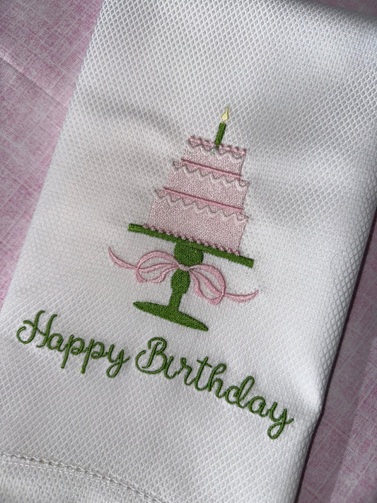 Piqué Guest Towel~ Happy Birthday