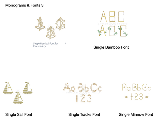 Z SS Monograms & Fonts CHART 3